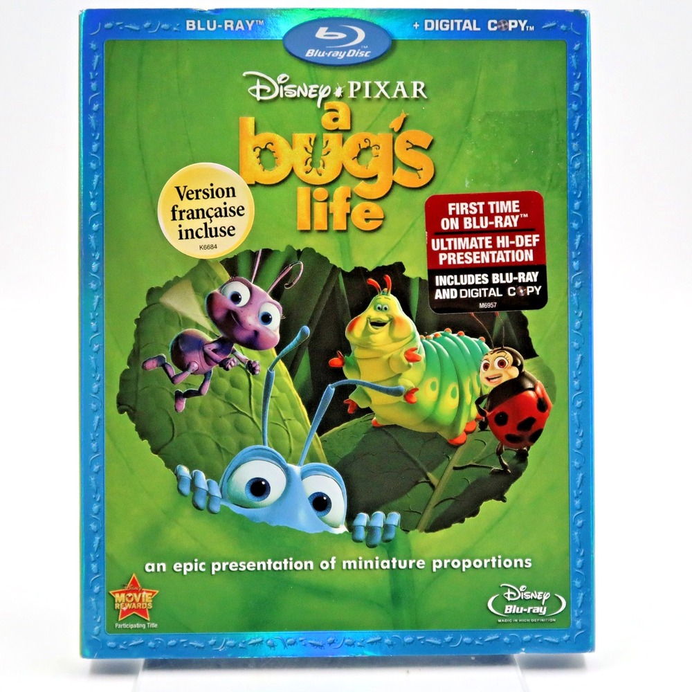 Disney Pixar A Bug's Life Blu-ray 1998 Animated Movie Region A G Rated